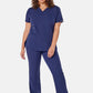 Ari Two-Pocket Navy Scrub Top