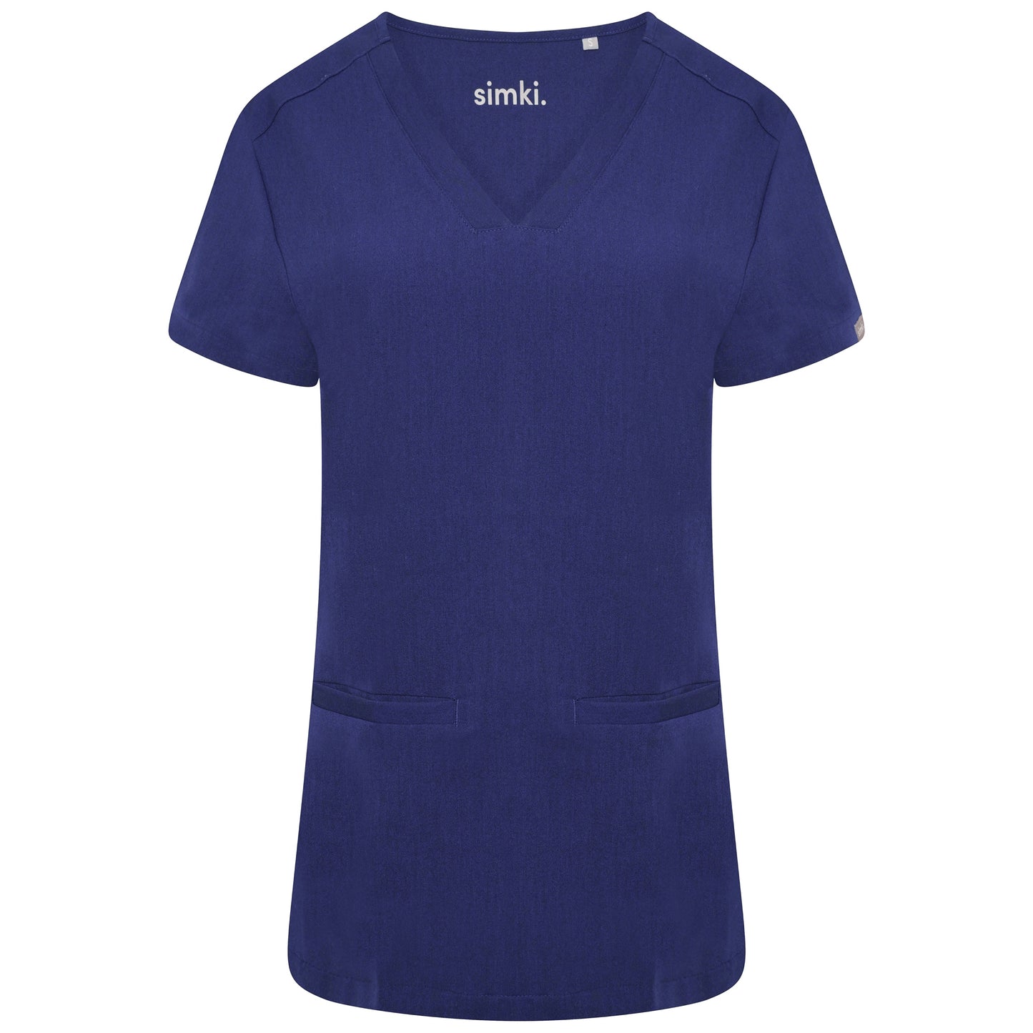 Ari Two-Pocket Navy Scrub Top