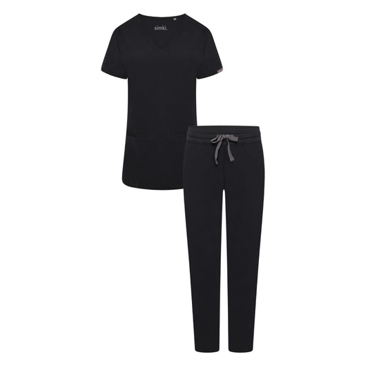 Ari & Arlo Women's Black Scrub Set