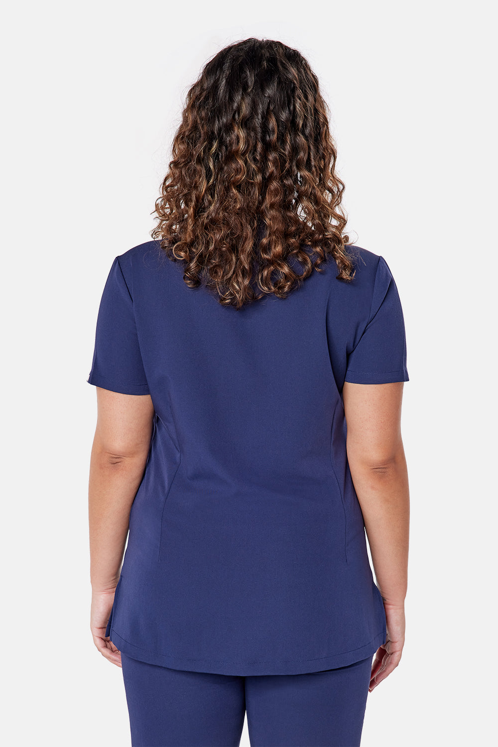 Ari Two-Pocket Navy Scrub Top