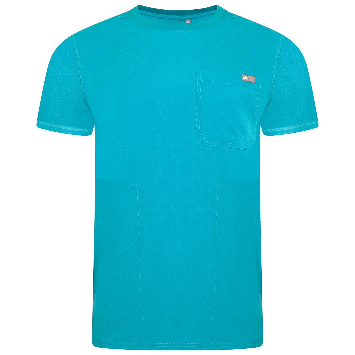 Miles Crew Neck Teal Scrub Top