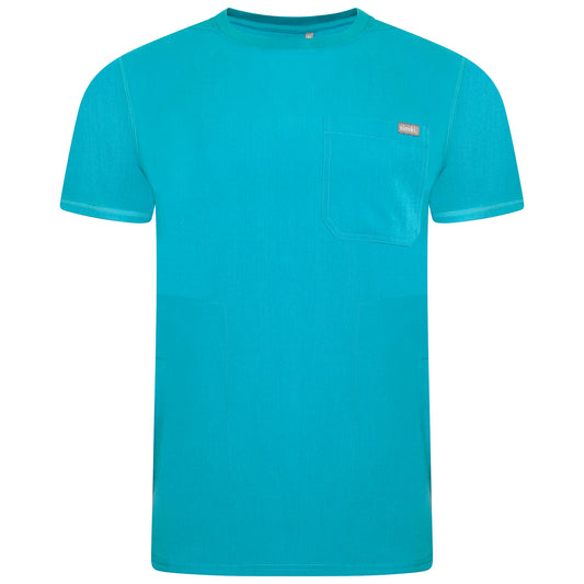 Miles Crew Neck Teal Scrub Top