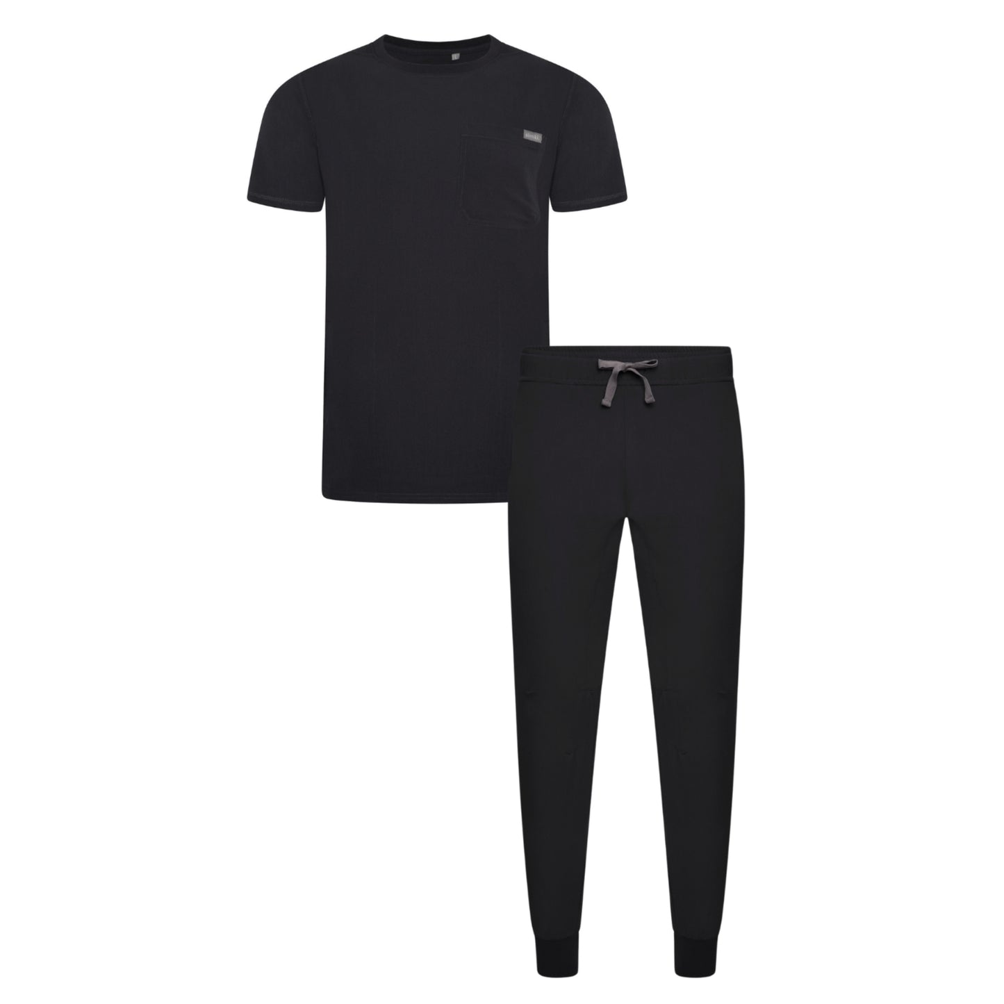 Miles & Maxwell Men's Black Scrub Set