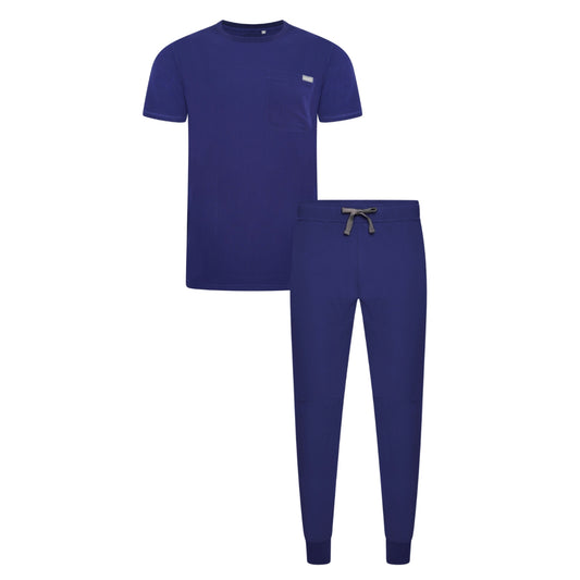 Miles & Maxwell Men's Navy Scrub Set