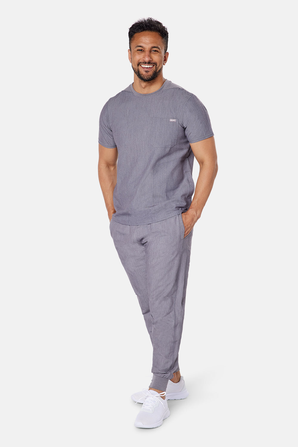 Maxwell Charcoal Grey Scrub Joggers