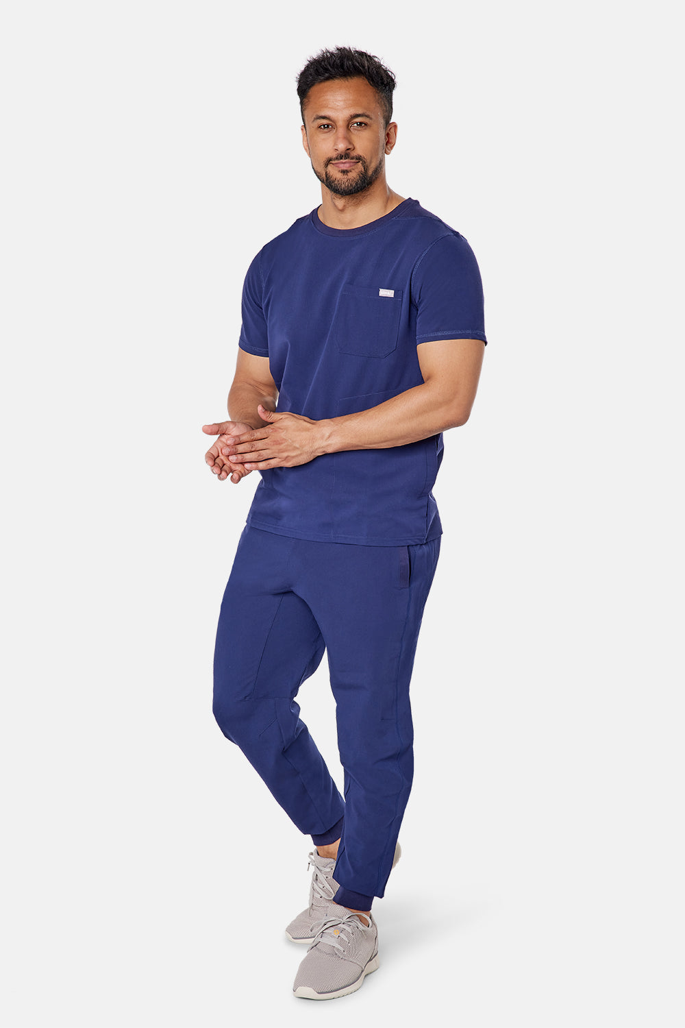 Miles & Maxwell Men's Navy Scrub Set