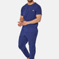 Miles Crew Neck Navy Scrub Top