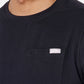 Miles Crew Neck Black Scrub Top