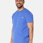 Miles Crew Neck Ceil Blue Scrub Top