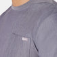 Miles Crew Neck Charcoal Grey Scrub Top