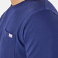 Miles Crew Neck Navy Scrub Top