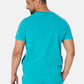 Miles Crew Neck Teal Scrub Top