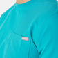 Miles Crew Neck Teal Scrub Top