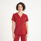 Nova One-Pocket Burgundy Scrub Top