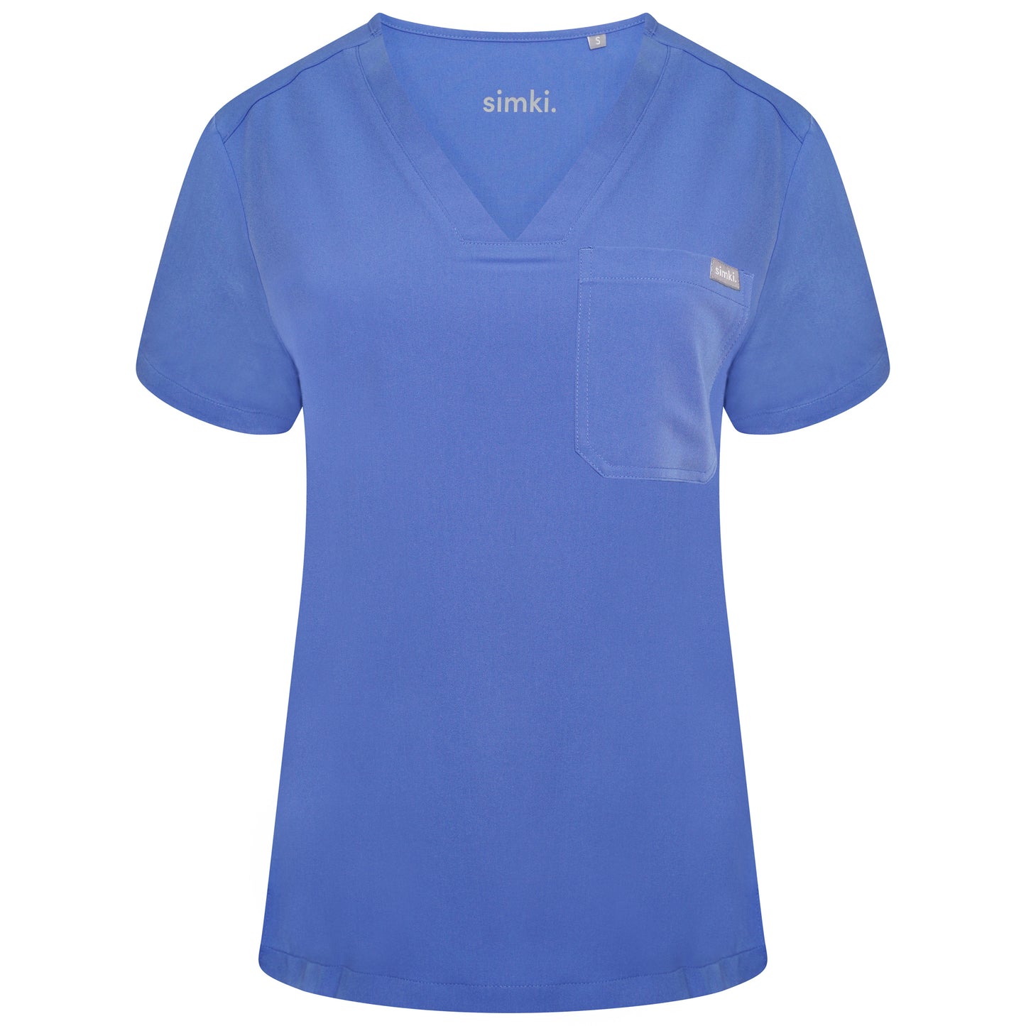 Nova One-Pocket Ceil Blue Scrub Top