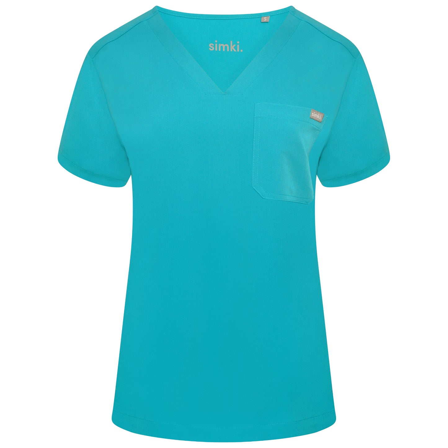 Nova One-Pocket Teal Scrub Top