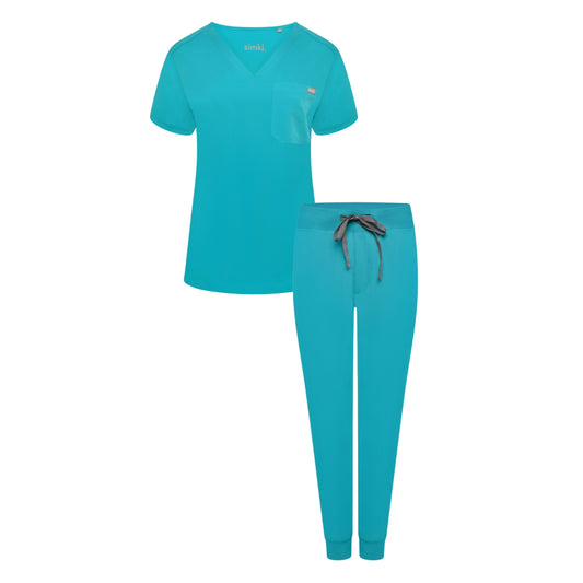 Nova & Neo Women's Teal Scrub Set