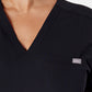 Nova One-Pocket Black Scrub Top