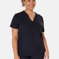 Nova One-Pocket Black Scrub Top