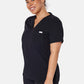 Nova One-Pocket Black Scrub Top