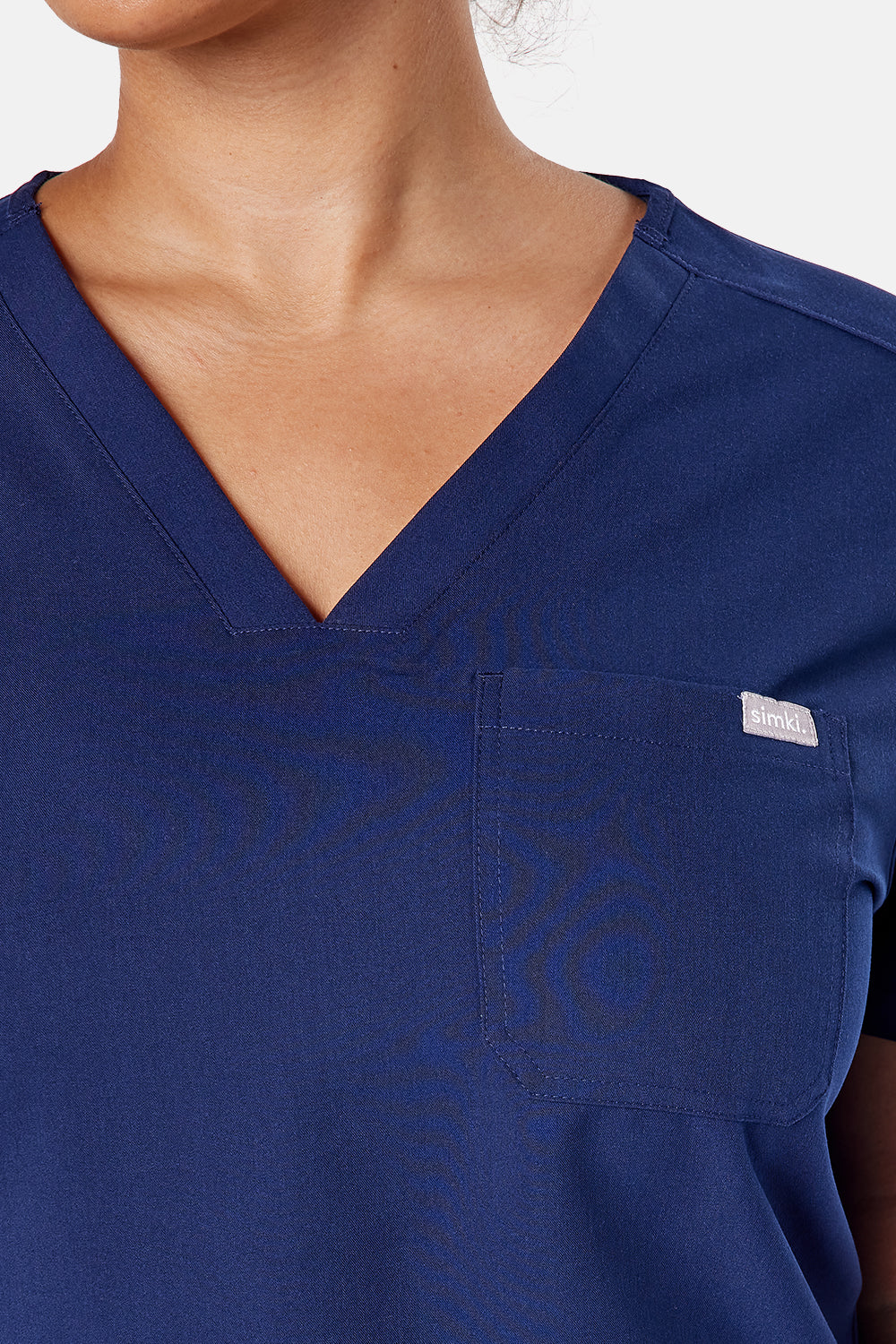 Nova One-Pocket Navy Scrub Top