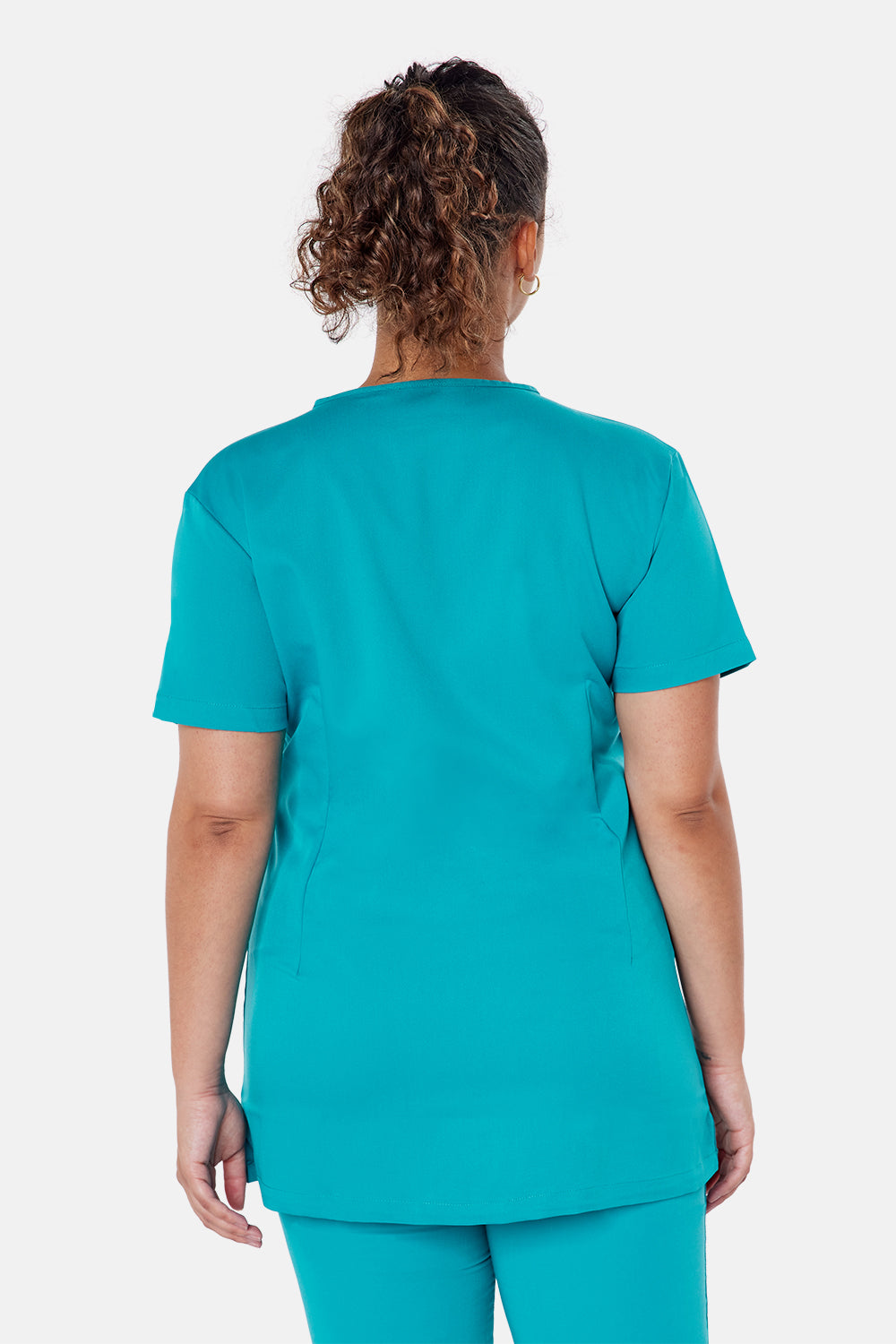 Nova One-Pocket Teal Scrub Top