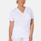 Nova One-Pocket White Scrub Top