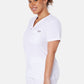 Nova One-Pocket White Scrub Top