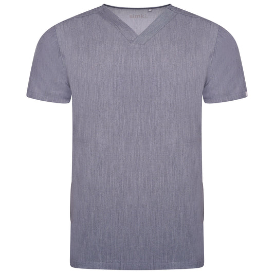 Oscar Two-Pocket Charcoal Grey Scrub Top