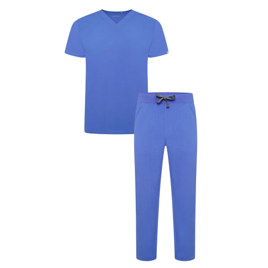 Oscar & Otto Men's Ceil Blue Scrub Set