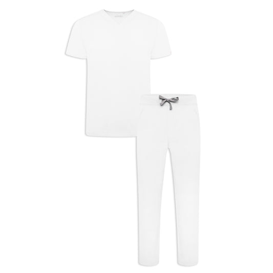 Oscar & Otto Men's White Scrub Set