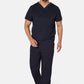 Oscar Two-Pocket Black Scrub Top