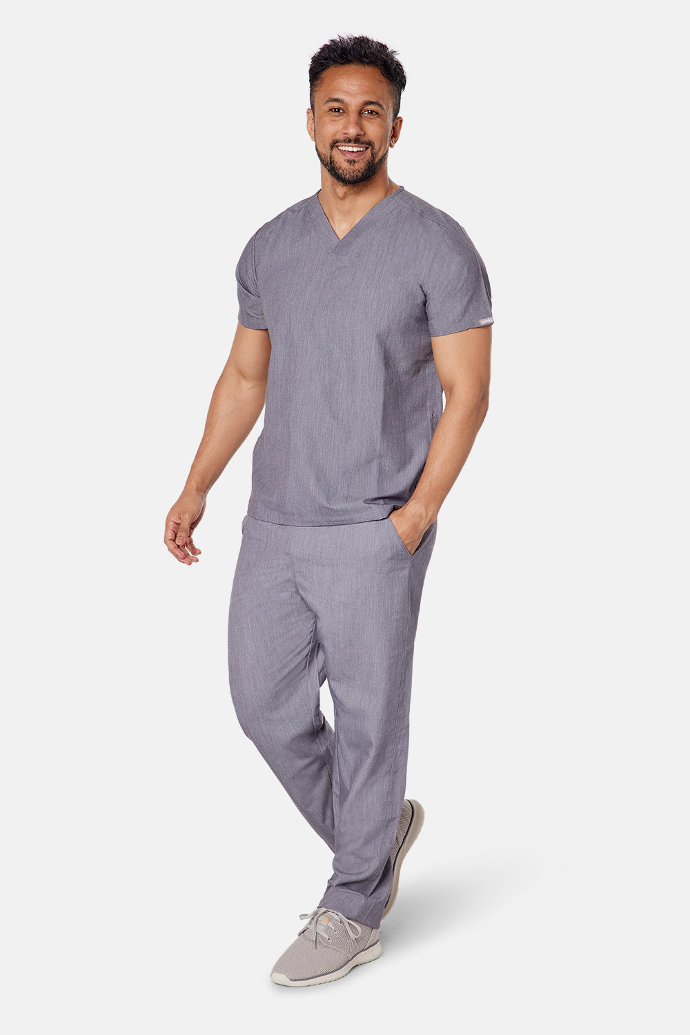 Oscar & Otto Men's Charcoal Grey Scrub Set