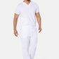 Oscar Two-Pocket White Scrub Top