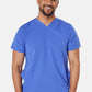 Oscar Two-Pocket Ceil Blue Scrub Top