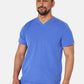 Oscar Two-Pocket Ceil Blue Scrub Top