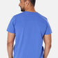 Oscar Two-Pocket Ceil Blue Scrub Top