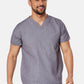 Oscar Two-Pocket Charcoal Grey Scrub Top