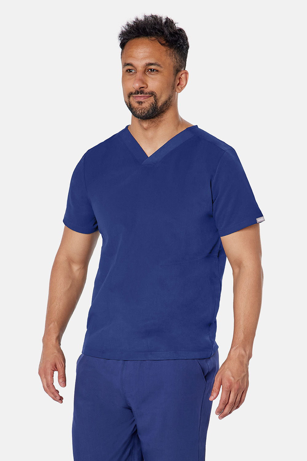 Oscar Two-Pocket Navy Scrub Top