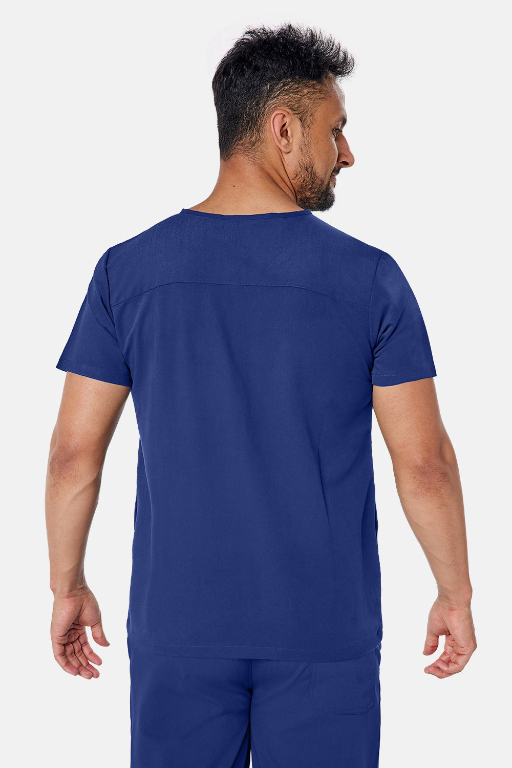 Oscar Two-Pocket Navy Scrub Top