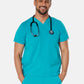 Oscar Two-Pocket Teal Scrub Top