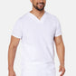 Oscar Two-Pocket White Scrub Top