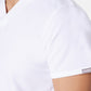 Oscar Two-Pocket White Scrub Top