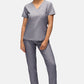 Nova One-Pocket Charcoal Grey Scrub Top